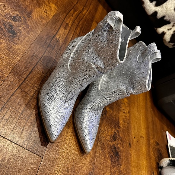 Shoes - Silver Ankle Boots